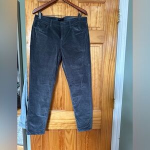 Grey stretch skinny fit velvet pants Banana Republic. Size 10R/30